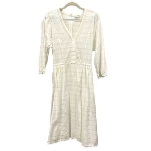 Calvin Klein white modern midi dress size-10